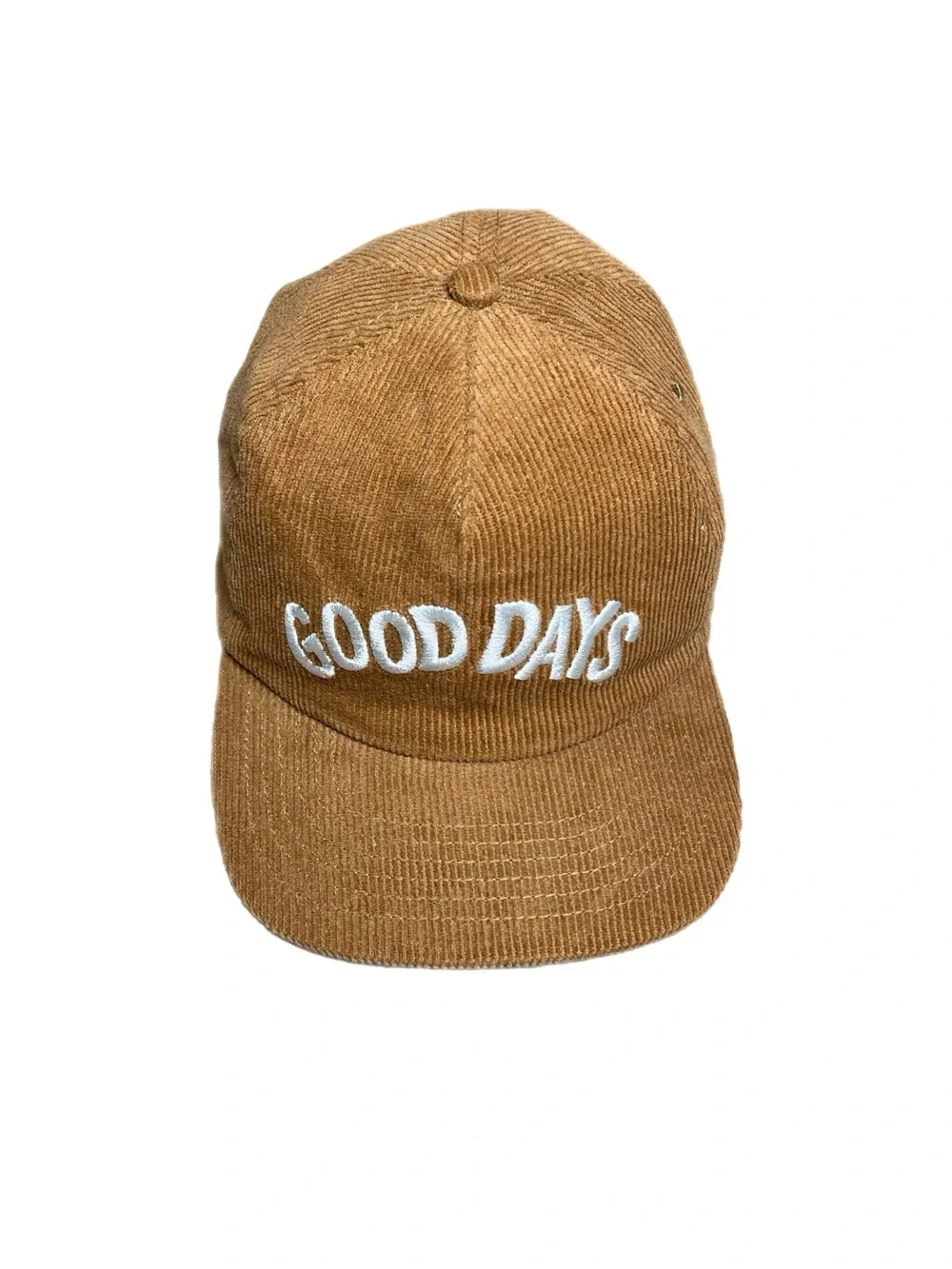 LIKE NEW! UNISEX 100% Cotton Corduroy MADEWELL Embroidered Brown Hat